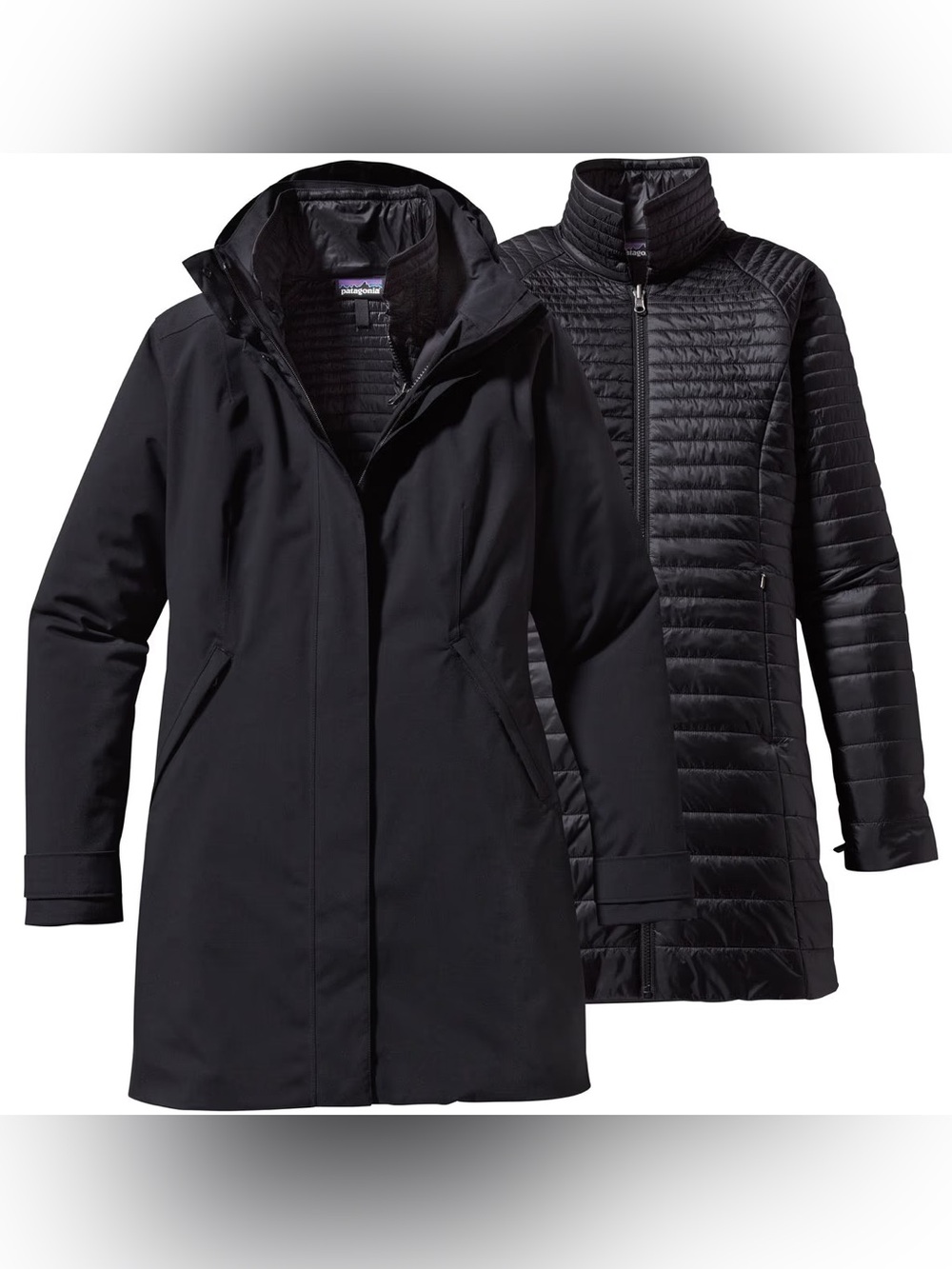 Patagonia Vosque 3-in-1 Parka Black Medium Waterproof Insulated Winter Coat